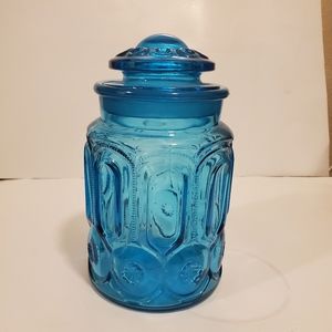 L.E. Smith blue moon and stars canister